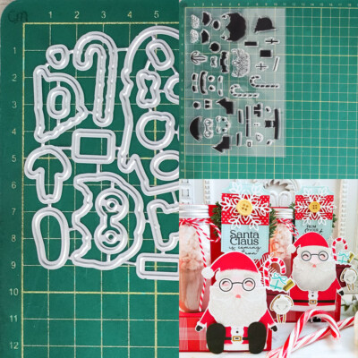 Santa Claus Metal Cutting Dies Stamp Scrapbooking Embossing Stencils Template