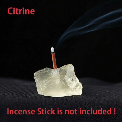 Natural Crystal Raw Rough Incense Stick Burner Base Holder Stand Home Ornaments - Picture 12 of 31