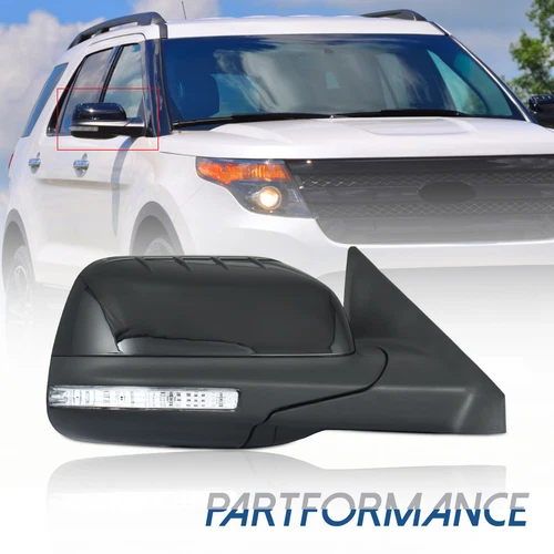 Right Side Mirror RH Fit 2011-2015 Ford Explorer Blind Spot Power Fold 11wires