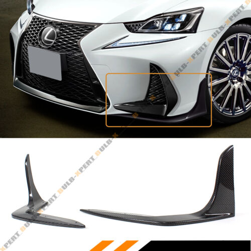 FOR 2017-20 LEXUS IS200T IS350 IS300 F SPORT CARBON FIBER FRONT BUMPER SPLITTERS - Foto 1 di 4