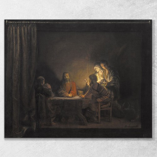 Christus In Emmaus Rembrandt van Rijn, rvr41 drucken auf leinwand - Bild 2 von 4