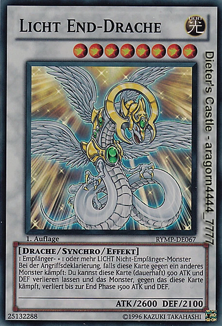 YU-GI-OH, LICHT END-DRACHE, SR, RYMP-DE067, 1. Auflage - Bild 1 von 1