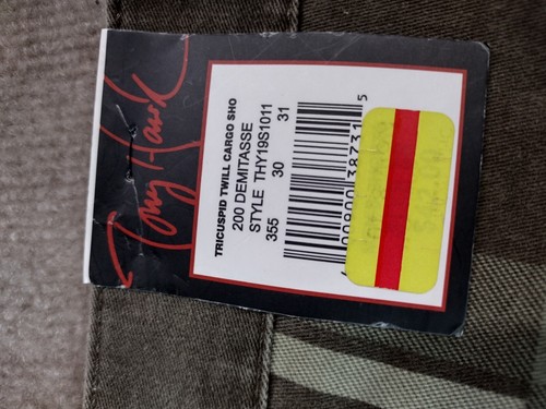 NWT Tony Hawk Brown Plaid THY19S1011 Flat 11" Inseam Cargo Shorts Skater Sz 38 - Picture 10 of 15
