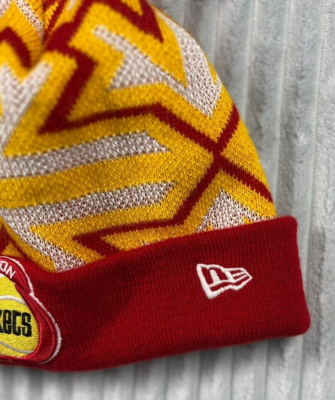 New Era Hardwood Classics Cuffed Beanie Pom Logo NBA Houston  display picture 1