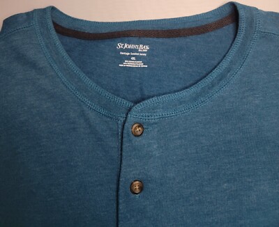 Mens John's Bay Heritage Sueded Jersey Long Sleeve Henley