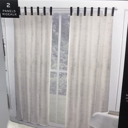 Ralph Lauren Pacifica Natural Curtains 54 X 96 2 Tab Top Panels Linen Blend Ralph Lauren Pacifica Natural Curtains, 54 X 96 White Curtains
