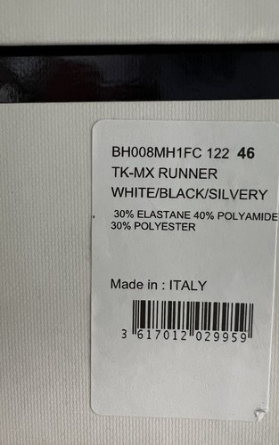Givenchy Silver Black White TK Runners Sneakers US 13, EU 46 Made in Italy - Picture 5 of 5