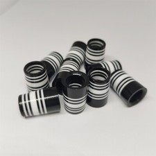 10 Stck. Schwarz/Weiß Streifen Golf Eisen Beschläge .370 Tapered Ferrule für Eisenschaft