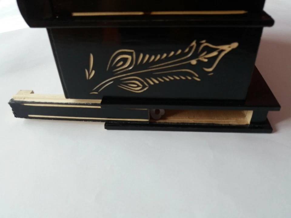 Enorme rompecabezas joyería caja mágica negro nuevo gran estuche de madera tesoro rompecabezas Foto 4 de 4