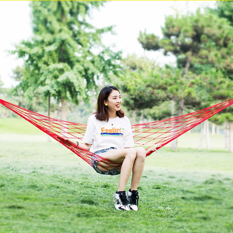 Nylon Rope Mesh Hammock Net Portable Hamaca Swing Sleeping Bed - Main Image