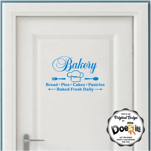 Bakery Door Sign Kitchen Can Food Art Vinyl Home Decor Wall Sticker Decal 177 - Picture 6 of 9