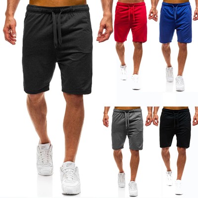 2025 new Men s Fashion Jogger Sweat Shorts Undershirt Casual Solid Color Shorts