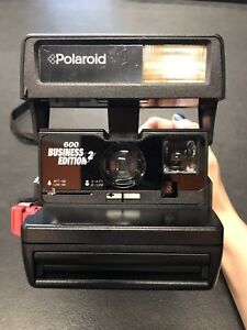 Vintage Polaroid Instant Camera 600 Business Edition w Manual and