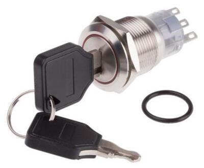 IP40 Schlüsselschalter einpolig Double Throw (SPDT) 5 A 3-fach -20 â   +55Â°C