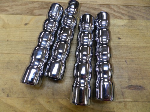 Panhead Shovelhead Pushrod Tube Covers Ribbed Harley-Davidson Chopper Bobber