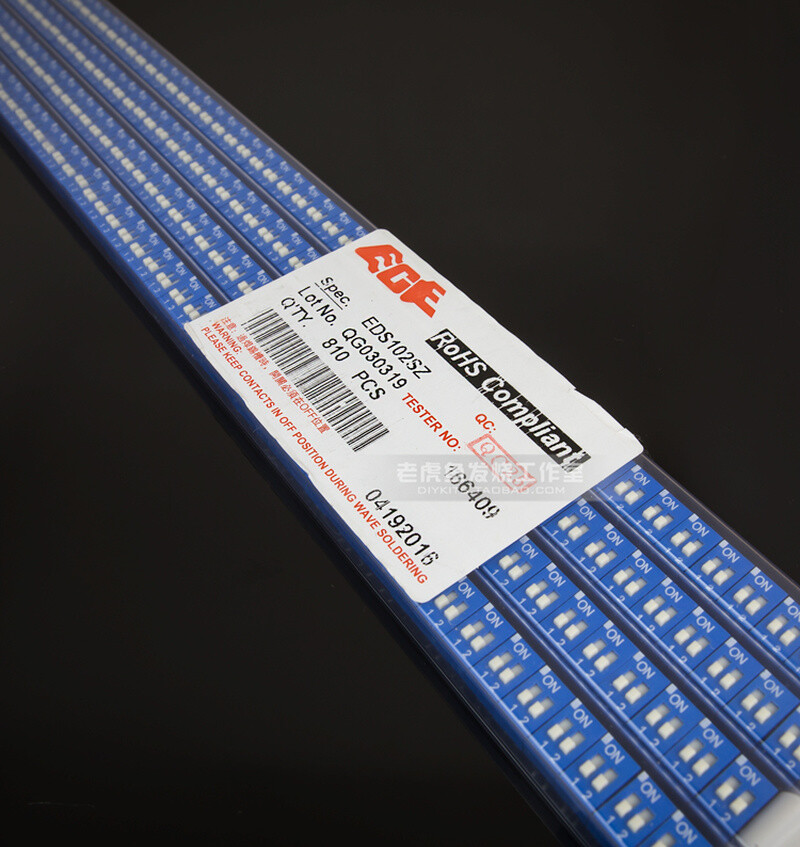 5/50pcs Through Hole 2 position 2P DIP Switch EDS102SZ ECE Taiwan For Lehmann