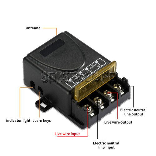 AC90-264V 220V 30A 433MHz Relay 1CH Wireless Remote Control Switch w/Transmitter - Picture 11 of 24