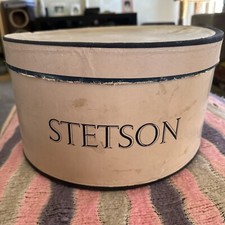 Vintage Oval Brown Black Stetson 14-1/2" x 13" X 7 BOX ONLY