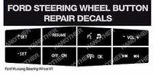 FORD STEERING WHEEL BUTTON REPAIR DECALS STICKERS MUSTANG