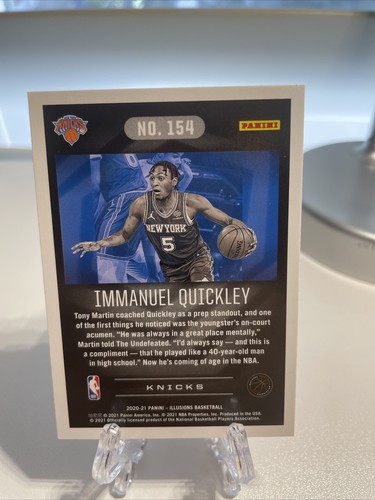 2020-21 Panini Illusions #154 IMMANUEL QUICKLEY RC New York Knicks π - Picture 2 of 3