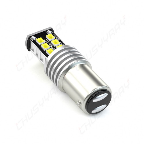 2x 1157 LED Car Brake Stop Reverse Parking Turn Signal Light Bulbs 6000K White - Bild 2 von 12