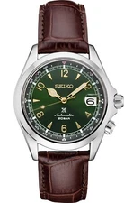 NEW SEIKO PROSPEX SPB121 ALPINIST GREEN DIAL W LEATHER STRAP AUTOMATIC WATCH