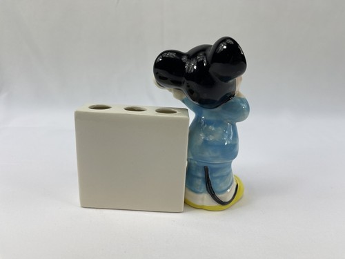 Sleepy Mickey Mouse Ceramic Business Card/Pen Holder Disney Japan- EUC - Picture 3 of 8