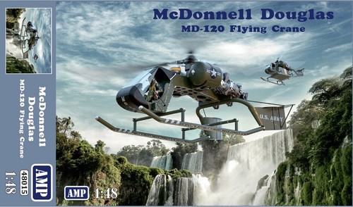 AMP 48-015 McDonnell Model 120 Flying Crane scale plastic model kit 1/48 - Picture 9 of 12