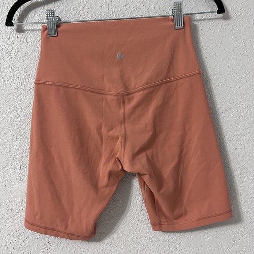 Lululemon Biker Shorts Womens 6 Align Super High Rise 8" Inch Yoga Gym Coral - Picture 2 of 8