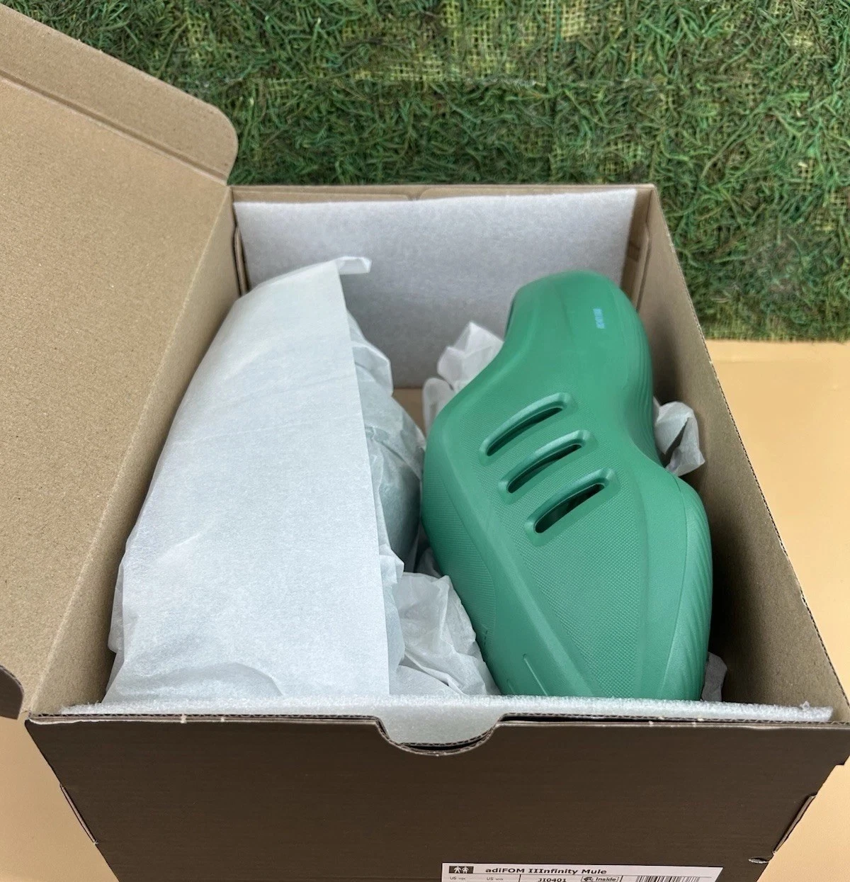 Adidas Mule Uomo Lucky Green Retro Slides Adifom IIInfinity JI0401 Nuove con scatola