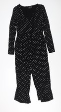 Editor's Cut Women's Black Polka Dot Jumpsuit Size 10