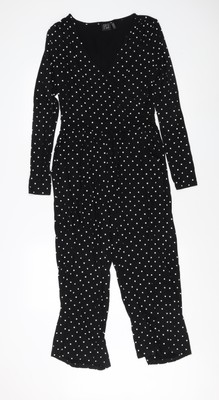 Editor's Cut Damen Jumpsuit schwarz gepunktet Größe 10