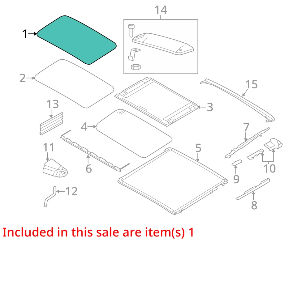 (LOCAL PICKUP ONLY) Roof Glass Sedan Canada Market Fits 06-11 BMW 323i 6772880 Foto 3 de 4