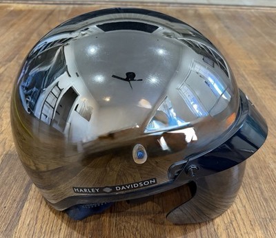 Harley Davidson Half Helmet With Visor/bag Size Small 
