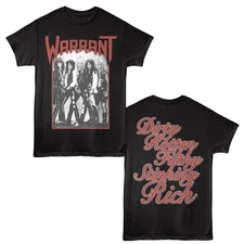 Warrant Band Group Photo Dirty Rotten Filthy Stinking Rich Men's T Shirt.