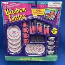 Tyco Kitchen Littles NEW Special Occasion Dinnerware Set 1995 Vintage SEALED Vtg