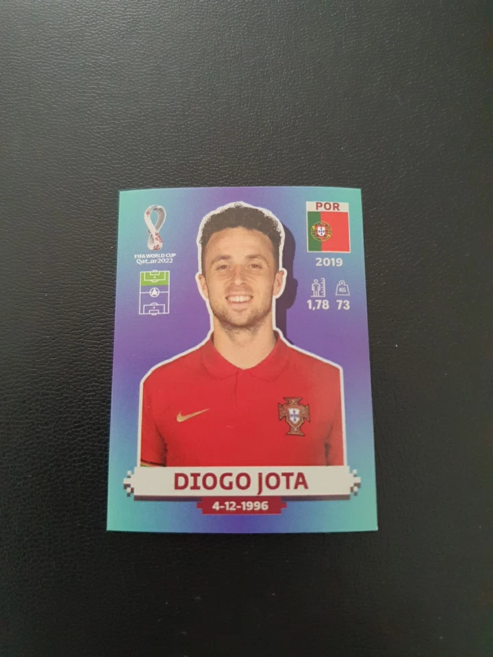WM Diogo Jota Panini Sticker World Cup Portugal Weltmeisterschaft  - Bild 1 von 1