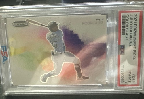 Julio Rodriguez #CB5 2021 Panini Prizm Draft Picks Color Blast card