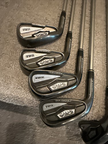 Adams Idea Black CB3 Forged Irons 4,5,6,7,9 PW+GW KBS Stiff Flex... No 8 IRON LH - Picture 3 of 6