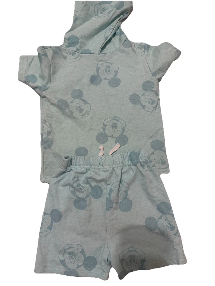Disney Junior Mickey Mouse Niños 4T Conjunto Superior e Inferior 100% Algodón Gasa Foto 2 de 4