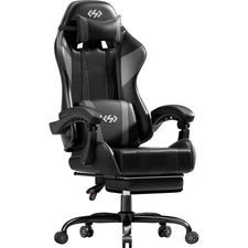 Ergonomic Gaming Chair with Footrest, Gamer Chair with Headrest & Lumbar Support