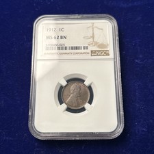 1912 1C LINCOLN WHEAT CENT NGC MS62BN #JM-B