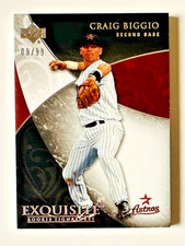 2007 Upper Deck Exquisite Craig Biggio Parallel Card SP #/99 Astros Legend!