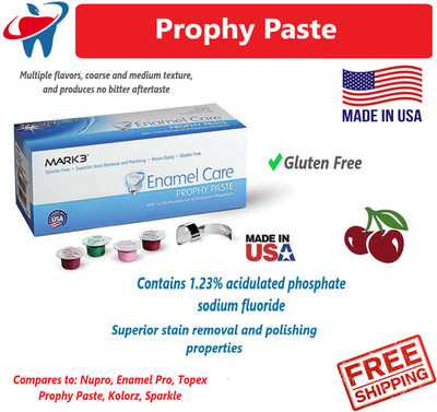 Dental Prophy Paste Prophylaxis Non Splatter Mark3 All types & Flavors 50-600/Bx