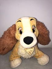 Disney Store Lady  the Tramp Dog 14" Plush Soft Toy Stuffed Animal