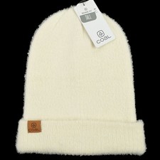 COAL Womens Off White PEARL Tall Soft Nylon Knit Beanie ONE SIZE NWT