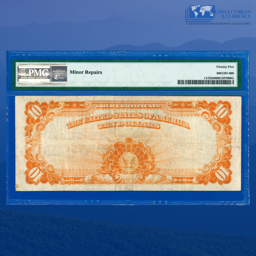 Fr.1173 1922 $10 Dollars Gold Certificate "HILLEGAS NOTE", PMG VF 25 #02037 - Picture 2 of 3
