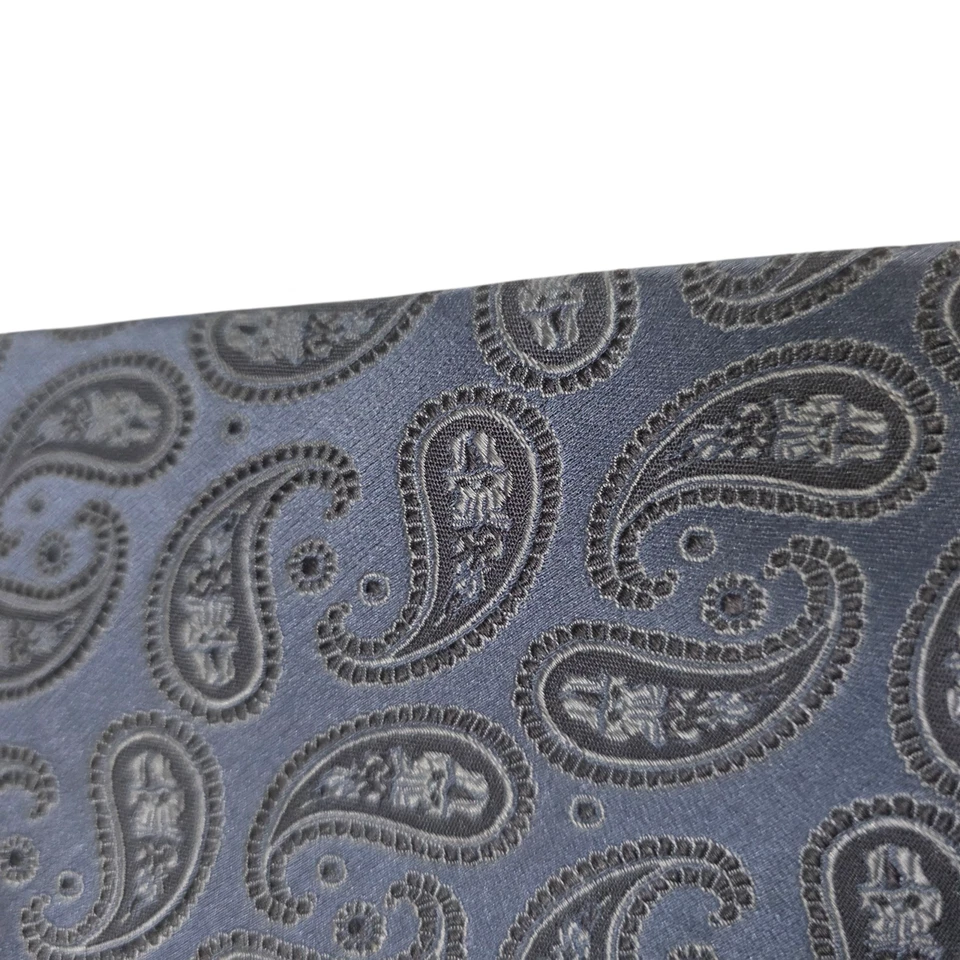 Alexandre London Savile Row Mens Luxury Necktie Blue Paisley Silk Preppy Work - Image 3 of 4