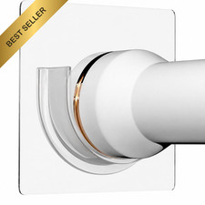 4 Pcs Shower Curtain Rod Holder with Strong Adhesive No Drill Bracket Wall Mount