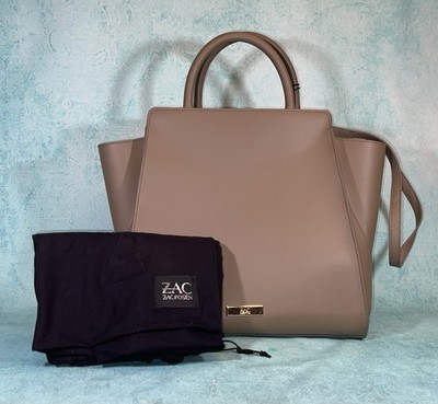 Zac Posen Eartha Large Satchel Purse Handbag Concrete New With Tags W/Dust Bag